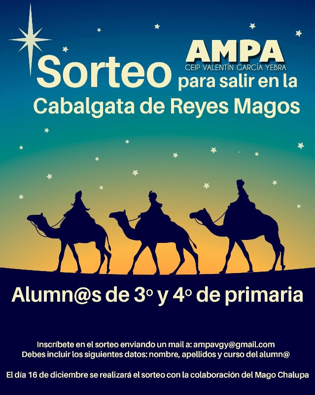 Foto de Sorteo Cabalgata de Reyes
