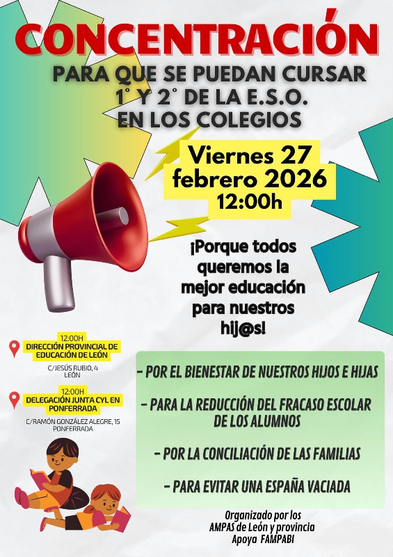 Foto de Las Ampas del Bierzo se movilizan por la instauración de 1º y 2º de ESO en los colegios