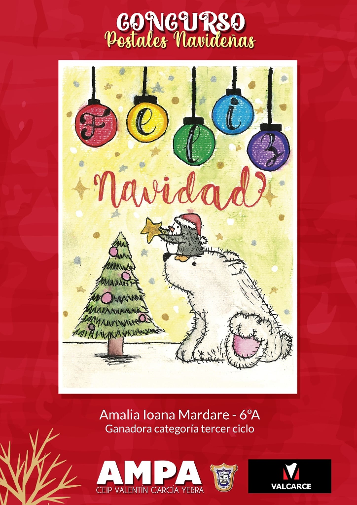 Foto de Ganadores del Concurso de Postales Navideñas